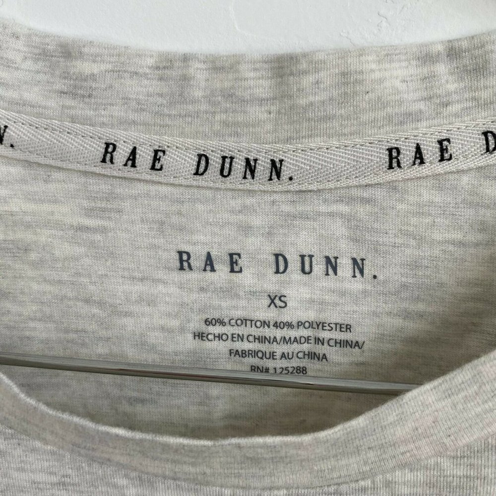 NWOT Rae Dunn Kindness is Free T-Shirt Short Sleeve Heather Grey Womens SZ XS - Picture 3 of 4